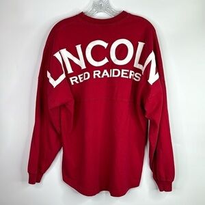 Vintage Spirit Lincoln Red Raiders Long Sleeve Shirt Size Small Oversized